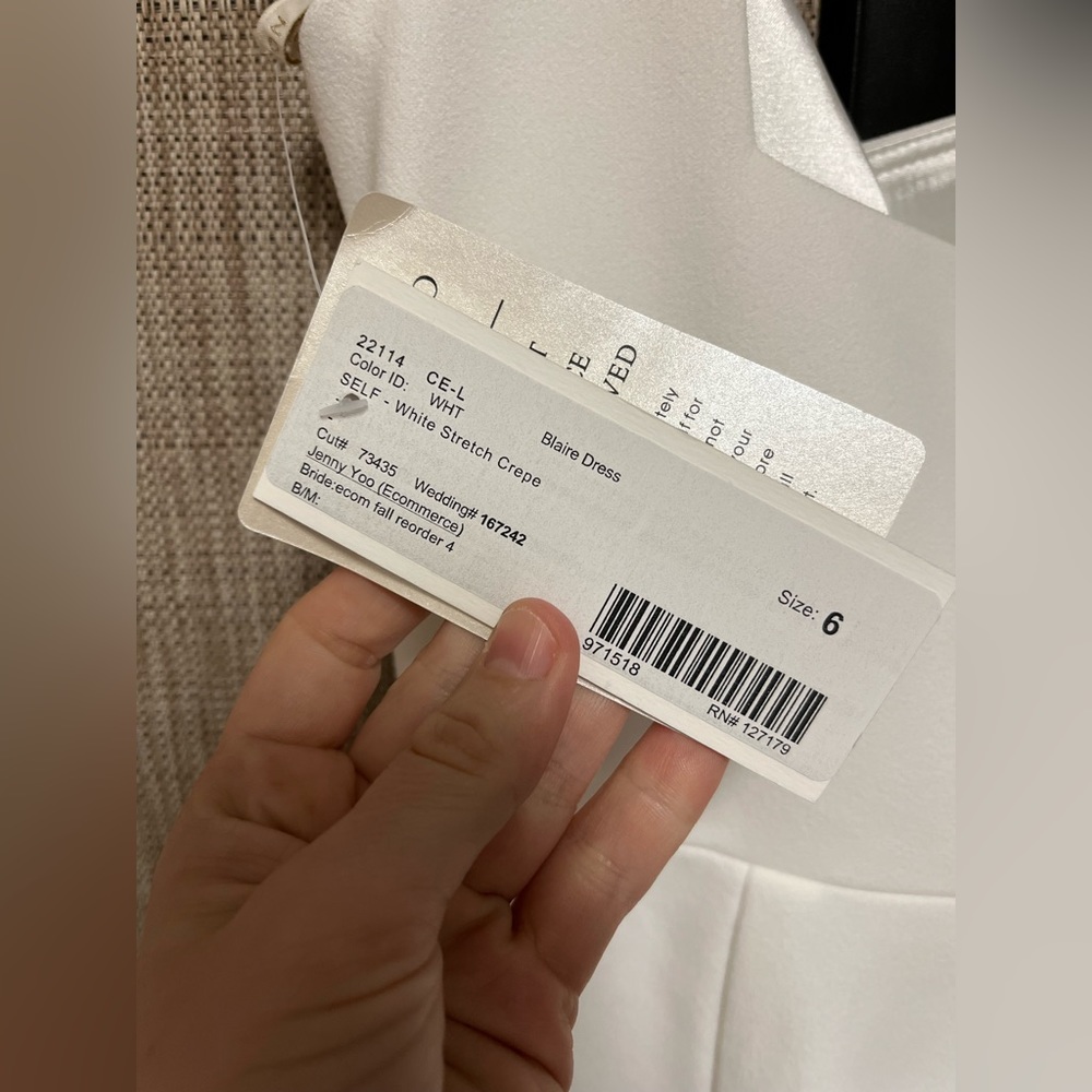 Jenny Yoo, BRAND NEW, NEVER WORN, Size Small/6, Little White Dress 🤍 - Picture 8 of 12